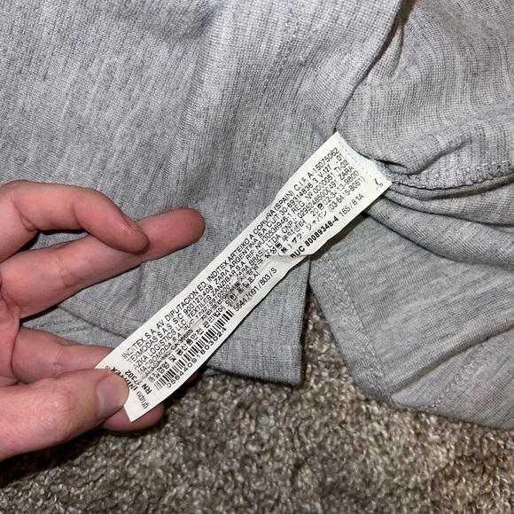 Zara Trafaluc Grey Bodycon Stretch Back Slit Knee Length Casual Dress size S - Picture 6 of 7